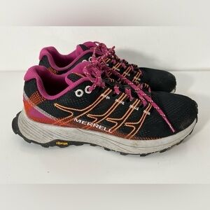 Merrell Womens Size 6.5 Trail Running Shoes moab flight black fuchsia j067532